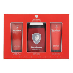 Tonino Lamborghini Sportivo Eau De Toilette 125ml Spray Gel De Baño 100ml Balsamo After Shave