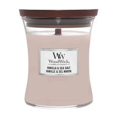 Woodwick Vela Vanilla y Sea Salt