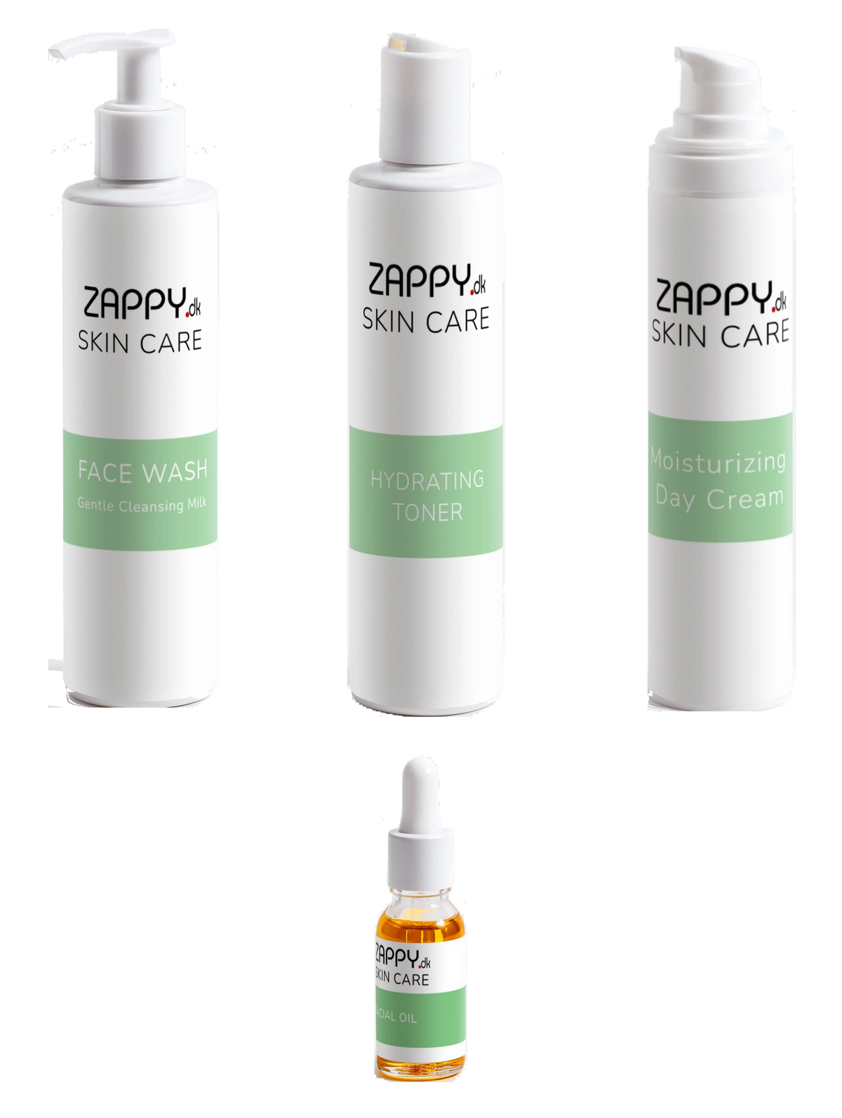 Zappy Skincare - Tør Hud Pakke med Facial Oil