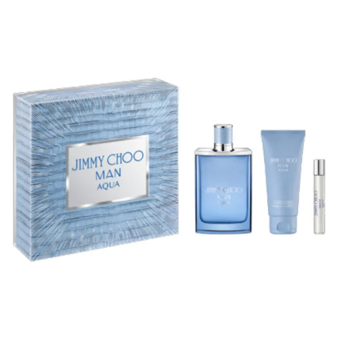 Jimmy Choo Man Aqua Eau De Toilette Spray Set 3 Pieces