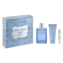 Jimmy Choo Man Aqua Eau De Toilette Spray Set 3 Pieces