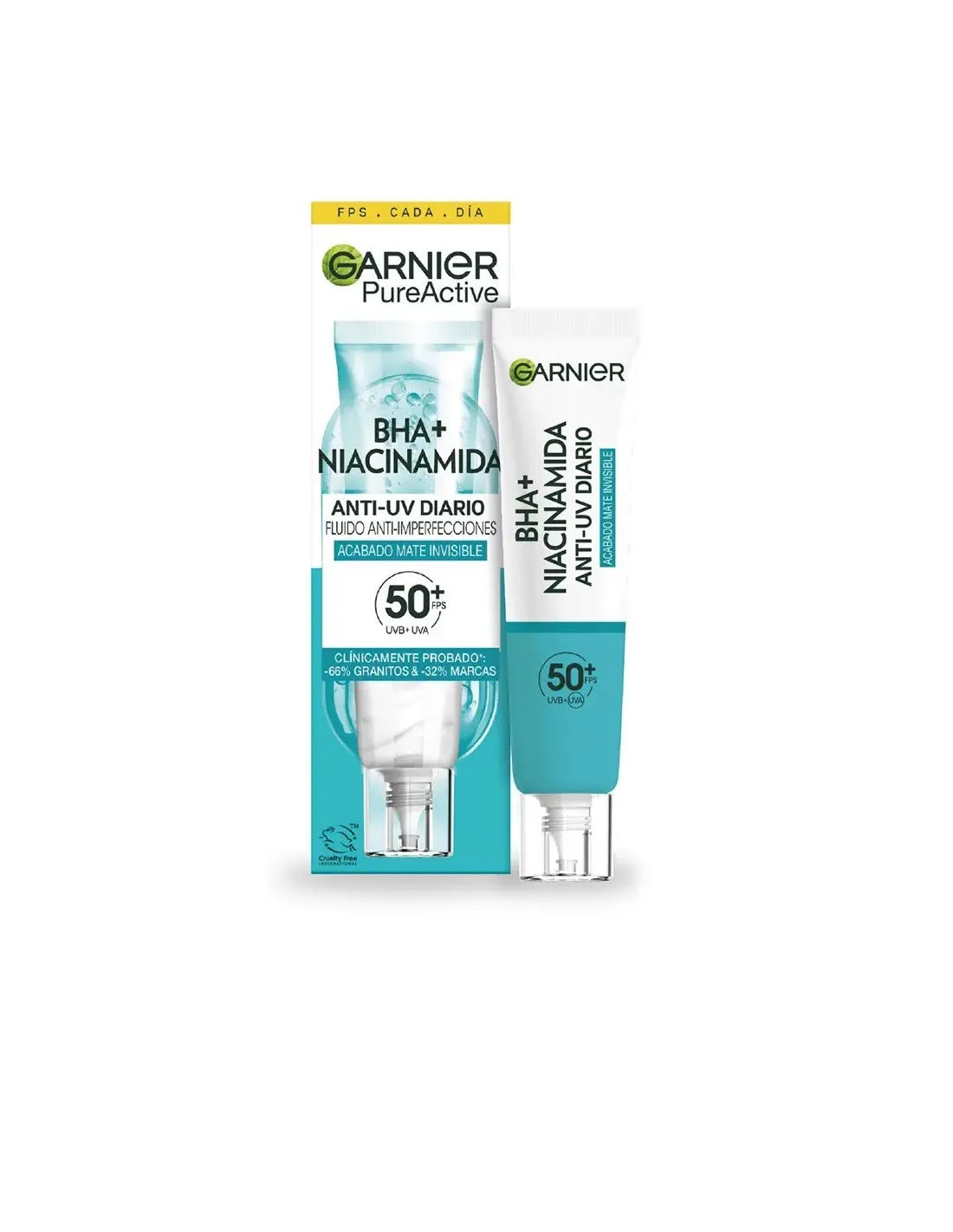 Garnier Pure Active Bha Niacinamida Fluido Anti-Imperfecciones Fps50