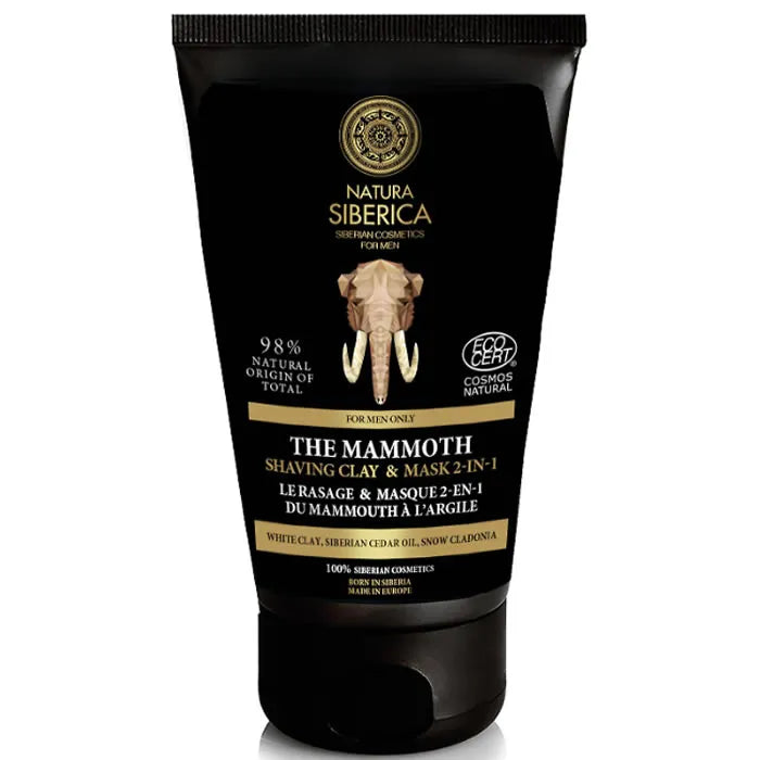 Natura Siberica The Mammoth Shaving Clay And Mask 2 In 1