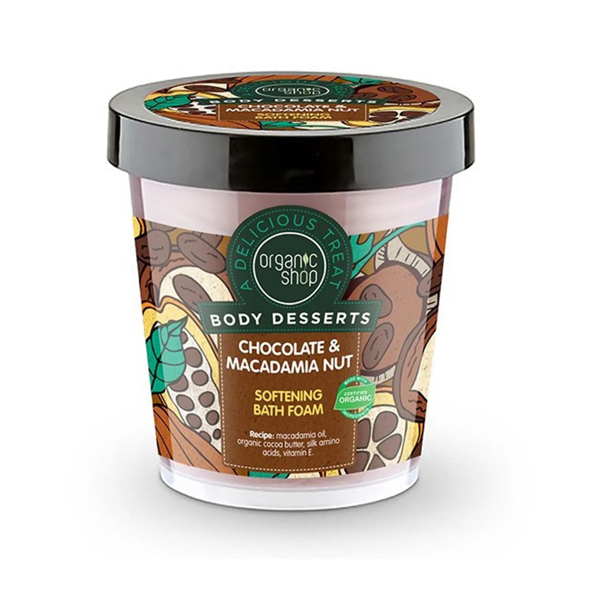 Organic Shop Body Deserts Espuma De Baño Chocolate Macadamia