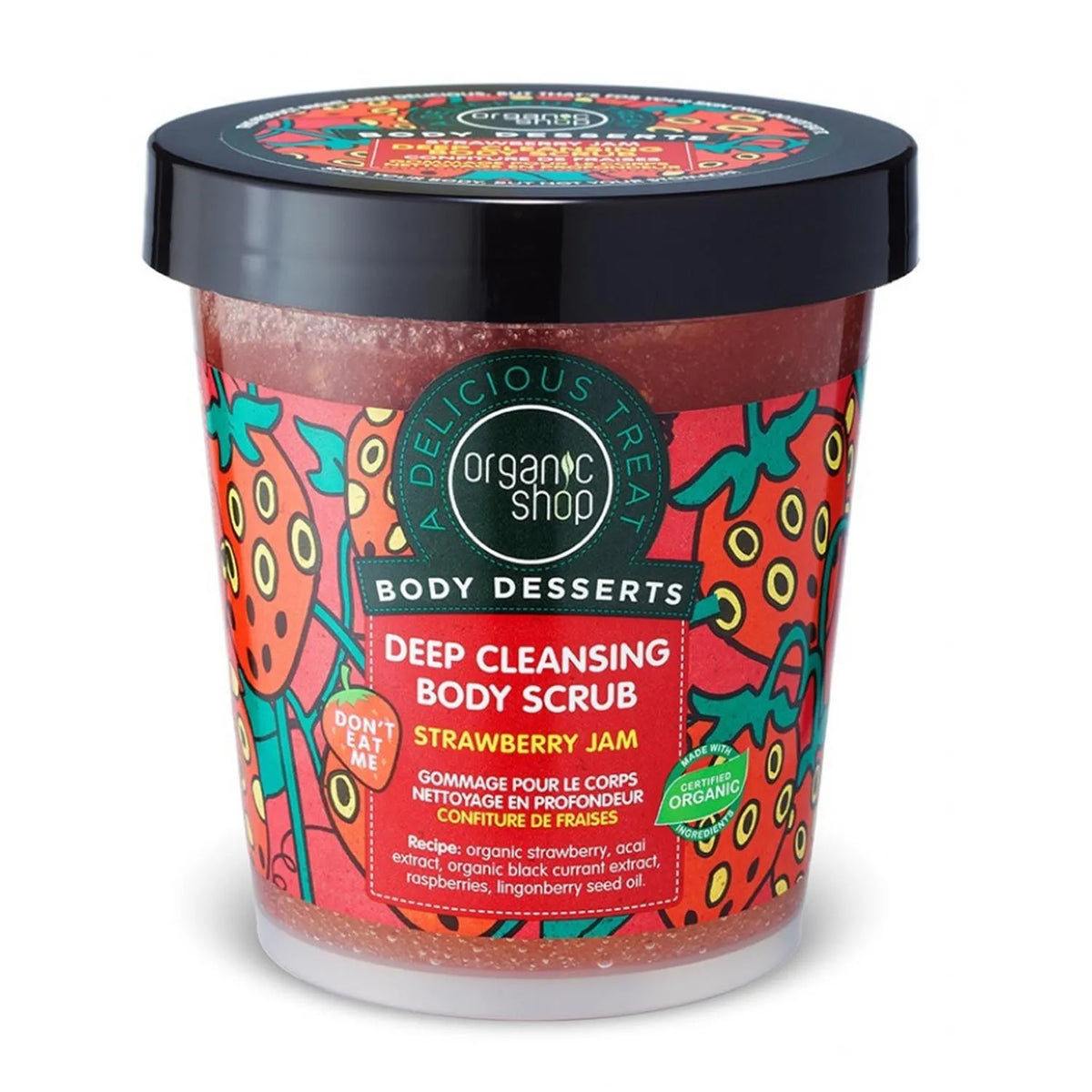 Organic Shop Body Deserts Exfoliante Deep Cleansing Strawberry