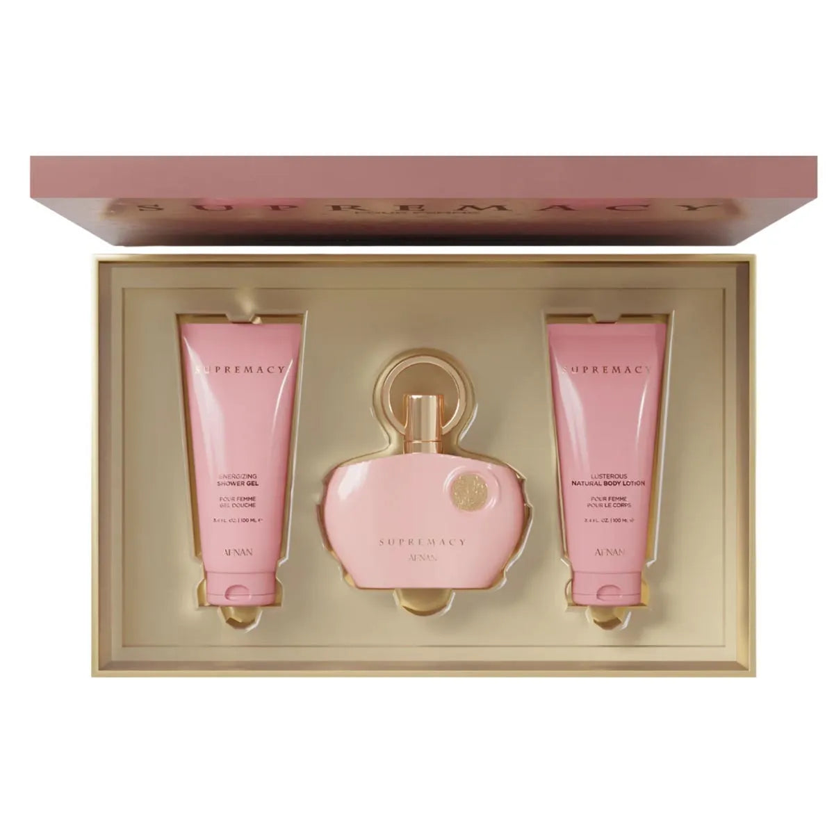 Afnan Supremacy Eau De Parfum Pour Femme 100ml Gel De Baño 100ml Locion Corporal Perfumada