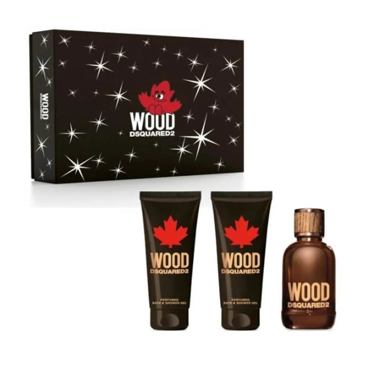 Dsquared Wood Eau De Toilette Spray Perfumed Shower Gel 100ml After Shave Balm 100ml