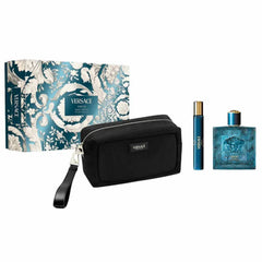 Versace Eros Pour Homme Eau De Toilette Spray Set 3 Pieces