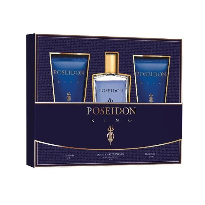 Aire De Sevilla Poseidon King Men Eau De Toilette Spray Set 3 Pieces