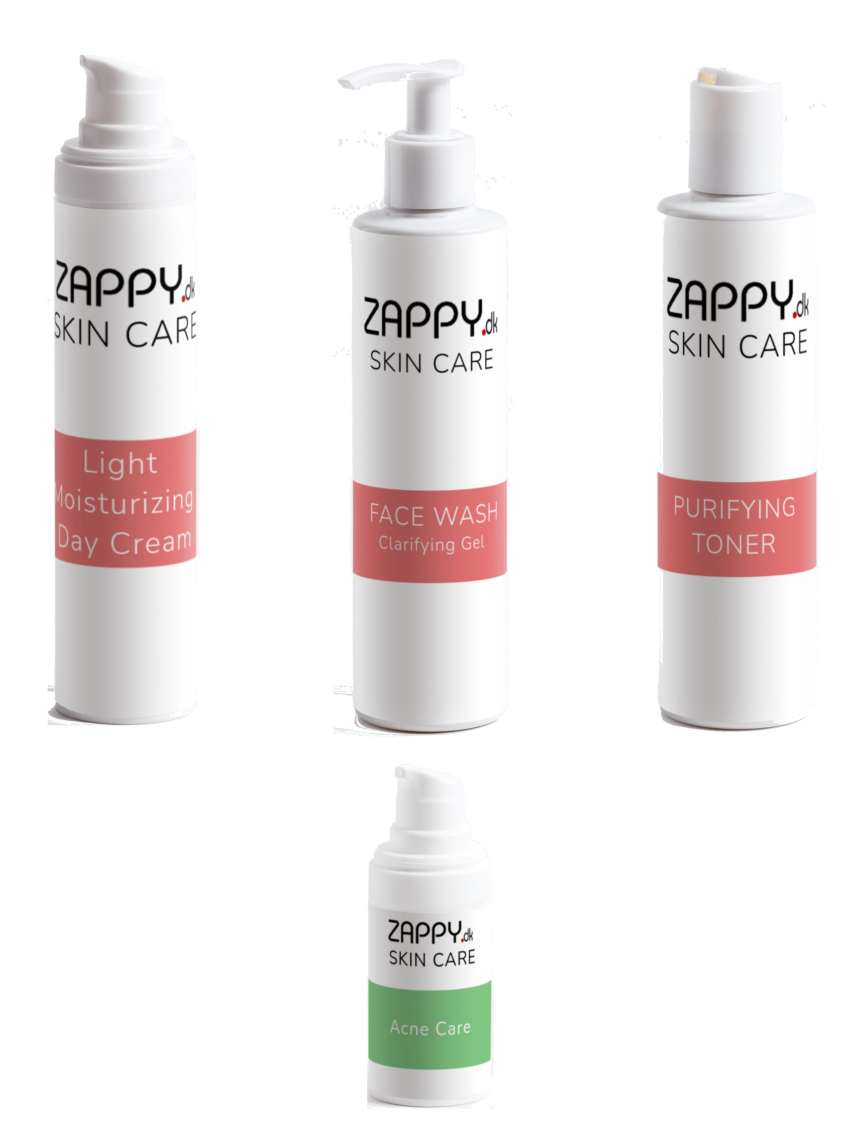 Zappy skin care til oily hud + Acne Care